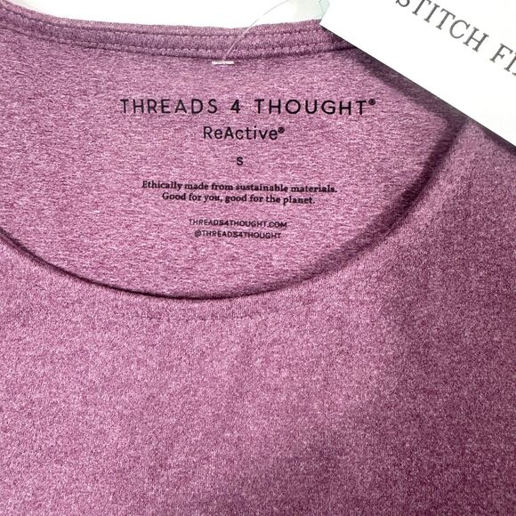 NWT Threads 4 Thought Women's Fatima Asymmetrical Luxe Jersey Tank Small Purple - Picture 4 of 11